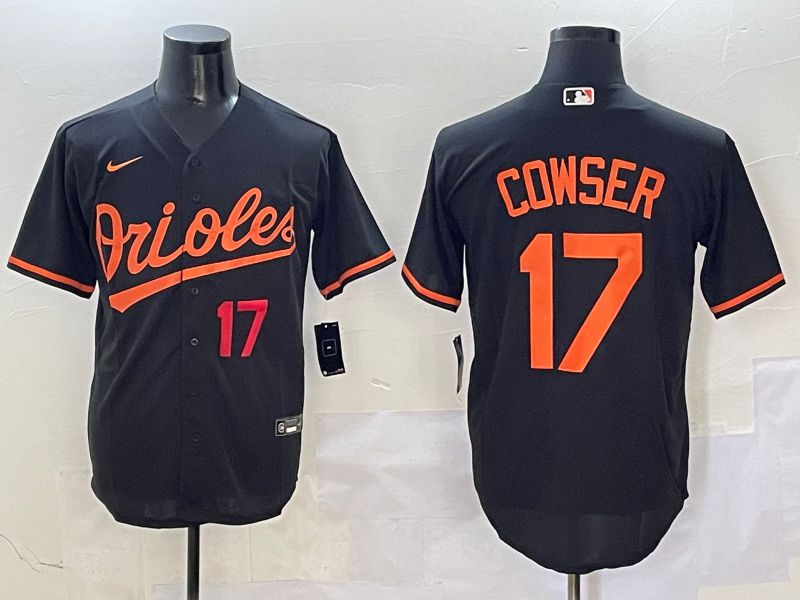 Men Baltimore Orioles #17 Cowser Black Game 2025 Nike MLB Jersey style 6